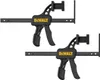 Two black DeWALT clamps are shown against a white background. Produktbild-Vorschau
