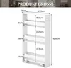 GOPLUS 13 cm breites Nischenregal mit Rollen, 4 Ebenen Produktbild-Vorschau 7