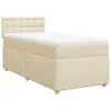 vidaXL Boxspringbett mit Matratze Creme 90x200 cm Stoff Produktbild-Vorschau 1