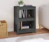 The Living Store Bücherregal Grau 50x35x68 cm Massivholz Produktbild-Vorschau 2