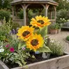 2x Solar LED Sonnenblumen Gartenleuchte Außen Steckleuchte Produktbild-Vorschau 5