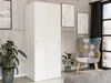Skříň posuvná šatna 70 cm dveře FRAMIRE U-70P bílá Náhled obrázku produktu 2