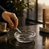 24 Aschenbecher Hochwertige Glas Ascher Rund Gastro Wind Produktbild-Vorschau 6