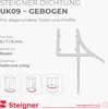A diagram and descriptive text for a shower door seal. Produktbild-Vorschau