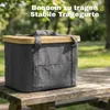 2-in-1 Picknicktasche mit Kühltasche & Bambusdeckel, ca. Produktbild-Vorschau 7
