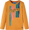 vidaXL Camicia a maniche lunghe per bambini ocra scuro 116 Anteprima dell’immagine prodotto 7
