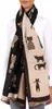 BRUBAKER Cashmirillo Damen Schal mit Katzen Muster - 70 x Produktbild-Vorschau 3