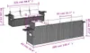 vidaXL 8-tlg. Garten-Sofagarnitur mit Kissen Grau Poly Produktbild-Vorschau 9