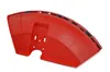 A red plastic guard with black inserts, likely a part for a garden tool, is shown against a white background. Náhled obrázku produktu