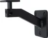 A black metal handrail bracket is shown against a white background. Náhľad obrázku produktu