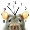 Wallario Design Wanduhr Maus am Tellerrand aus Echtglas, Produktbild-Vorschau 1