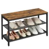 VASAGLE schoenenbank, zitbank, 80 x 30 x 44,5 cm, bruin Productafbeelding-voorbeeld 1