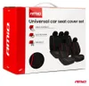 AMiO SC-17 Autostoelhoes Set, universeel, zwart en rood Productafbeelding-voorbeeld 3