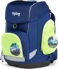 A blue and yellow backpack with car graphics. Anteprima dell’immagine prodotto