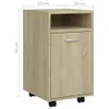 vidaXL Beistellschrank mit Rollen Sonoma-Eiche 33x38x60 cm Produktbild-Vorschau 8