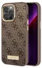 A brown Guess phone case with a repeating logo pattern for an iPhone 13 Pro. Podgląd zdjęcia produktu