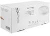 The image shows the packaging of a smoke detector. Produktbild-Vorschau