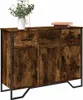vidaXL Příborník kouřový dub 97x32,5x74,5 cm materiál na Náhled obrázku produktu 1