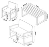 Gartenmöbelset ‘Calciano’ 4-tlg. Set aus einem Tisch, Bank, Produktbild-Vorschau 7