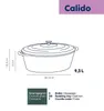 Kela KL-12903 litinový s poklicí Calido oválný smaragdově Náhľad obrázku produktu 3