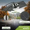 tillvex® Alu Parasol Rectangulaire Ø 330 cm Anthracite + Voir les images du produit 5