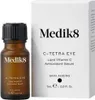 A product shot of a Medik8 C-Tetra Eye serum bottle and its packaging. Voir les images du produit