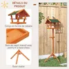 HOMCOM Mangeoire pour oiseaux sauvages sur Pied Abris à Voir les images du produit 6