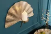 Dekorativer Kerzenhalter GINKGO 44cm silber handmade Metall Produktbild-Vorschau 5