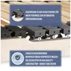 Close-up of a bed frame's slatted base with informational overlays. Produktbild-Vorschau