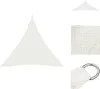 vidaXL Vela de sombra, 160 g/m², blanca, 3x4x4 m, HDPE - Vista previa de la imagen del producto 1
