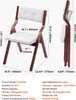 Diagrams and specifications for a set of four folding chairs. Podgląd zdjęcia produktu