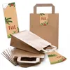 100 braune natur Kraftpapier Papiertüte Geschenk-Tasche mit Produktbild-Vorschau 1