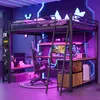 Łóżko piętrowe Flieks 140 x 200 cm z oświetleniem LED, Podgląd zdjęcia produktu 1