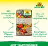 A marketing image for Neudorff Azet GartenDünger, showing the product packaging and highlighting its benefits with text and arrows. Produktbild-Vorschau