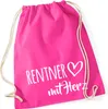 Huuraa Turnbeutel Rentner mit Herz 12 Liter Fuchsia Produktbild-Vorschau 1