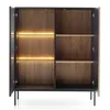 Selsey Tosena - Vitrine 2-türig mit LED - Schwarz / Wotan Produktbild-Vorschau 4
