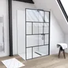 Walk In Aurlane 120 cm profilo nero vetro arredamento Anteprima dell’immagine prodotto 9