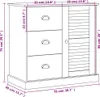 vidaXL Příborník se zásuvkami VIGO 78x40x75 cm borovicový Náhled obrázku produktu 8