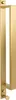 A close-up view of a gold-colored towel holder. Voir les images du produit