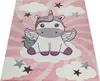 Kinderteppich Kinderzimmer Mädchen Modern Einhorn Auf Produktbild-Vorschau 4