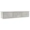 The Living Store Wand-Schubladenregal Betongrau 88x26x18,5 Produktbild-Vorschau 3