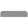 vidaXL Scaffale a muro con cassetto Grigio 60x23,5x10 cm Anteprima dell’immagine prodotto 12
