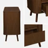 Comò decorazione striato 6 cassetti, Noce Anteprima dell’immagine prodotto 2