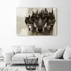 Leinwandbild wolf abstrakt 120x80 cm Feeby braun wandbild Produktbild-Vorschau 2