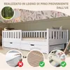 Crazy Pine Letto per bambini con cassetto 120x200 cm - Anteprima dell’immagine prodotto 5