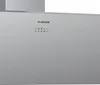 A close-up view of the control panel and upper section of a silver range hood. Náhľad obrázku produktu