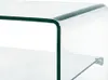 A close-up view of a transparent glass coffee table. Náhľad obrázku produktu