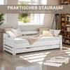 Homestyle4u Denní rozkládací postel 90x200 cm s podnoží Náhled obrázku produktu 6
