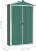 vidaXL Casetta da giardino Verde 116x45x175 cm Acciaio Anteprima dell’immagine prodotto 12