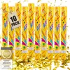 Premium Konfettikanone Gold 10er Set - Elegante Produktbild-Vorschau 1